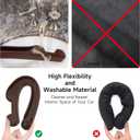 Car Seat Gap Filler 2 Pack Soft Foam Multifunctional Seat Side Gap Filler with Organizer & Hook Function, 3in1 Gap Stopper Universal Fit Car SUV Truck Fill The Gap Between Seat & Console (Deep Brown)