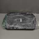 Large Nonslip Serving Tray with Handles, Silicone Grippy Dots Lap Food Trays for Eating, Dishwasher Safe Serve for Breakfast Dinner Snack Fruit Appetizers Beverage, Rectangular, Set of 2, Black