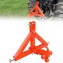 Garvee 3 Point Hitch Receiver with 2 in Receiver, 3 Ball & Hook Heavy Duty Towing Hitch Tractor Drawbar Hitch Adapter for Category 1 Tractor 32.5"x17.5"