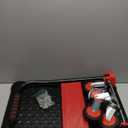 Foldable Push Cart Dolly, 330lbs Flat Bed Carts with Wheels & Anti-Collision Strips, Heavy Duty Platform Truck for Household Tasks, Moving, 360 TPR Mute Wheels for Easy Maneuver, Black Red