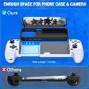 Larstylee Wireless Mobile Gaming Controller for iPhone/Android, Phone Game Controller Support Phone Case, Colorful Light Hall Joystick, Turbo, Mobile Gaming Gamepad