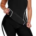 LALAGEN Womens Plus Size Swimsuits 2026 Modest Rash Guard Capris Tankini Bathing Suits Two Piece Bathing Suit Swimwear (XX-Large, Z-black White)