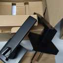 Estmoon 2 Pack Privacy Door Levers Door Handle Matte Black Interior Door Knobs Keyless Door Locks for Bedroom or Bathroom, Left or Right Handing Levers