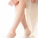 Women's Mule Heels Chunky Kitten Heeled Sandals Mesh Slip On Square Toe Comfortable Casual Dress Pumps Shoes (White), 6.5