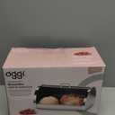 Oggi Stainless Steel Roll Top Bread Box for Kitchen Countertop with Frosted Plexilass Lid - Fits Multiple Loaves of Bread and Other Freshly Baked Goods Including Cookies, Bagels, Muffins (15-Inch by 7-1/4-Inch by 1-Inch)