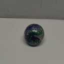 QFkris 3'' Hand Blown Glass Ocean Waves Ball Figurine,Glass Art Bubble Waves Ocean Themed Ball Paperweight for Home Decorative Collectibles Aquarium Decor