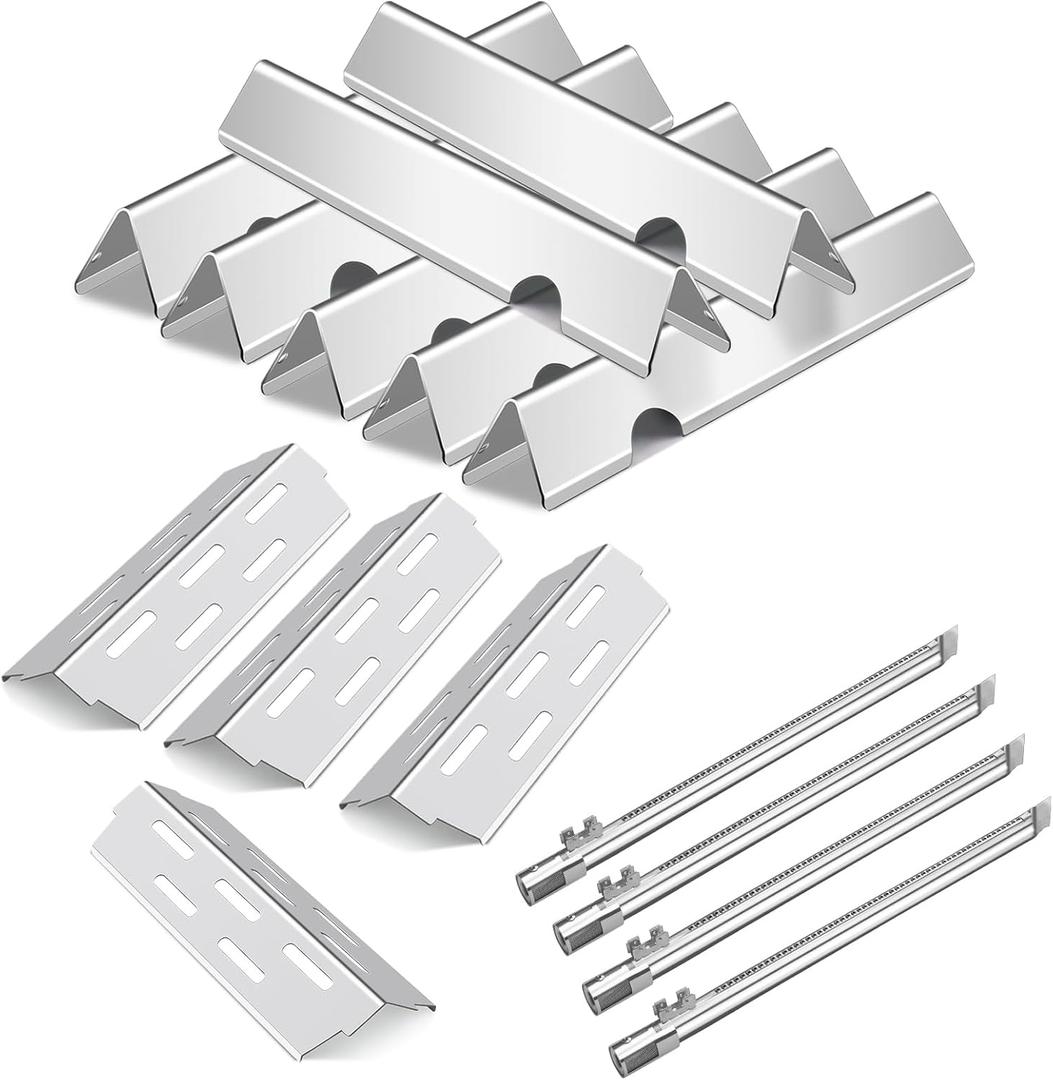 Flavorizer Bars,Heat Deflectors and Grill Burner for Weber Genesis II E-410, S-410, LX E-440, S-440 (304 Stainless Steel, 66030 * 7+ES/410 * 4+66790 * 4)