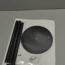 Toilet Paper Holder Stand, Rustproof Modern Free Standing Bathroom Tissue Holder Storage for 4 Rolls, Stainless Steel Anti-Slip Base with Reserve, Brushed Nickel, YOFOVI, Black