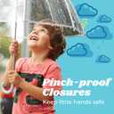 totes Kids Lightweight Dome Canopy Bubble Umbrella with Wind and Rain Protection