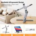 OMOTON 360 Rotating Laptop Stand Riser for Desk, Ergonomic Foldable Computer Stand Adjustable Height Angles for Collaborative Work, Easy Storage Fit Macbooks,All Laptops up to 16 inches, Space Grey