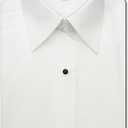 Men's Microfiber Tuxedo Dress Shirt Laydown Collar, Non Pleat (White, XL)