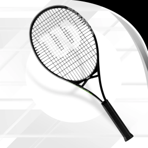 Wilson Aggressor Adult Recreational Tennis Racket - Grip Size 3-4 3/8", Black