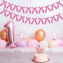 2pcs Pink Bow Decorations,Pink Satin Bow Garland Coquette Birthday Decorationsfor Bridal Shower Bachelorette Party (Hot Pink)