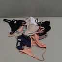 FINETOO 10 Pack G-String Thongs for Women Cotton Panties Stretch T-back Tangas Low Rise Hipster Underwear Sexy (Medium)