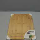 Farberware Nonslip Bamboo Cutting Board with Juice Groove, 11x14 Inch, White