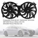 Dual Radiator Fan Assembly,Electric Fan for Car to Engine Cooling,fit N-issan Altima Sedan Coupe 2007-2018 N-issan Maxima 2016-2021 620-453 21481JA100 NI3115134,12V 160W