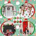 12pcs 2D Cardboard Large Red and Green Christmas Ornaments Tree Picks Decorations Candy Swirl Lollipop Peppermint Xmas Tree Topper Ornaments for Home Office Winter Holiday Xmas Party Supplies