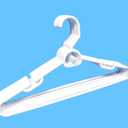 Merrick Plastic Attachable Hangers, 6-Count White
