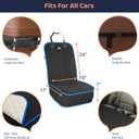 Front Seat Dog Cover for Car, Truck & SUV - Waterproof, Non-Slip Pet Car Seat Cover for Dogs - Durable, Easy to Install & Clean, Front Passenger Seat Protector for Pets & Vehicles (Blue)