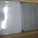Citylife 0.53 QT 10 Packs Small Storage Bins Plastic Storage Container Stackable Box with Lids for Organizing, Clear White