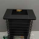 Vertical Clipboard Holder, 12 Slot Bamboo and Metal Clipboard Organizer, Storage Stand Rack, Desk File Organizer Storage Rack for Home, Office, Classroom, No Assembly Required