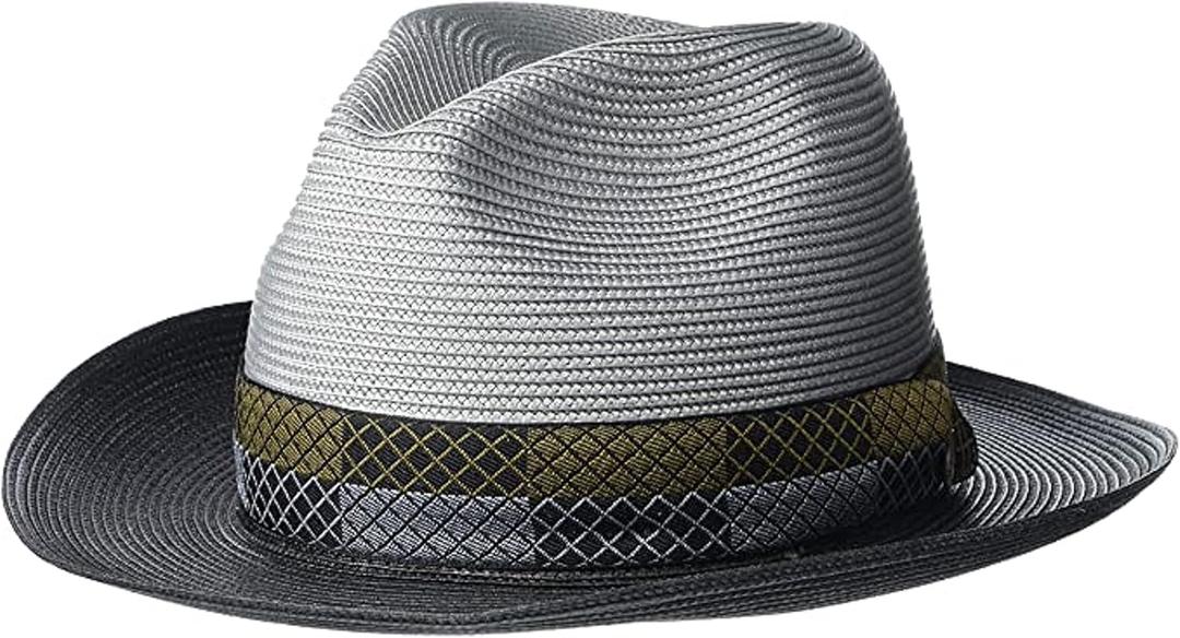 Stetson Mens Fedoras Fedora, 7 3/4, Black/Grey