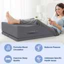 Elevation Pillows for Leg After Surgery, Memory Foam Adjustable Wedge Pillow for Injury or Rest, Ankle Pillow for Sleeping Blood Circulation Grey/Double Leg