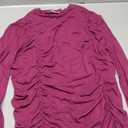 GRACE KARIN Womens Long Lantern Sleeve High-Neck Ruched Front Fitted Blouse, XL