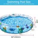 60" x 11.8" Swimming Pool for Pets, Swimming Pools for Outdoor and Backyard (Blue)