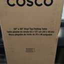 Cosco Folding Serving Table, 20" x 48", Antique Linen