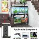 40 Gallon Fish Tank Stand – Aquarium Stand with Power Outlets, 37.7" x 19.2" x 58.66", Heavy-Duty Metal Tank Stand, 40 Gallon Reptile Tank Stand for Home Office – Tank Not Included (Black)