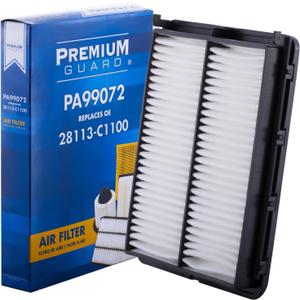 PG Engine Air Filter PA99072 | Fits 2016-2019 Hyundai Sonata Hybrid, 2015-2019 Hyundai Sonata 2.4L Gas, 2017-2020 Kia Optima Hybrid, 2016-2020 Kia Optima 2.4L Gas (Premium Guard-1 PK)