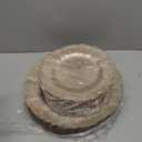 U-QE 60PCS Clear Coffee Plastic Plates - Clear Brown Plastic Plates Disposable Heavy Duty - Disposable Plates for Party Including 30PCS 10'' Dinner & 30PCS 7'' Dessert