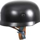 WW2 WWII German M38 Helmet Paratrooper Steel Shell Reproduction Airborne (Black)