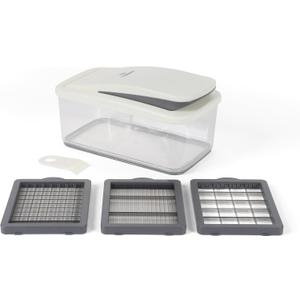 Calphalon Aero 5-in-1 Vegetable Chopper and Dicer with Container, Multifunction Food Chopper for Fruits, Vegetables, Onions, Meal Prep Kitchen Tool with Easy Clean Design