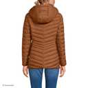 Lands' End Wanderweight Packable Down Long Jacket X-Small Rich Ginger Brown (Brown, XS)