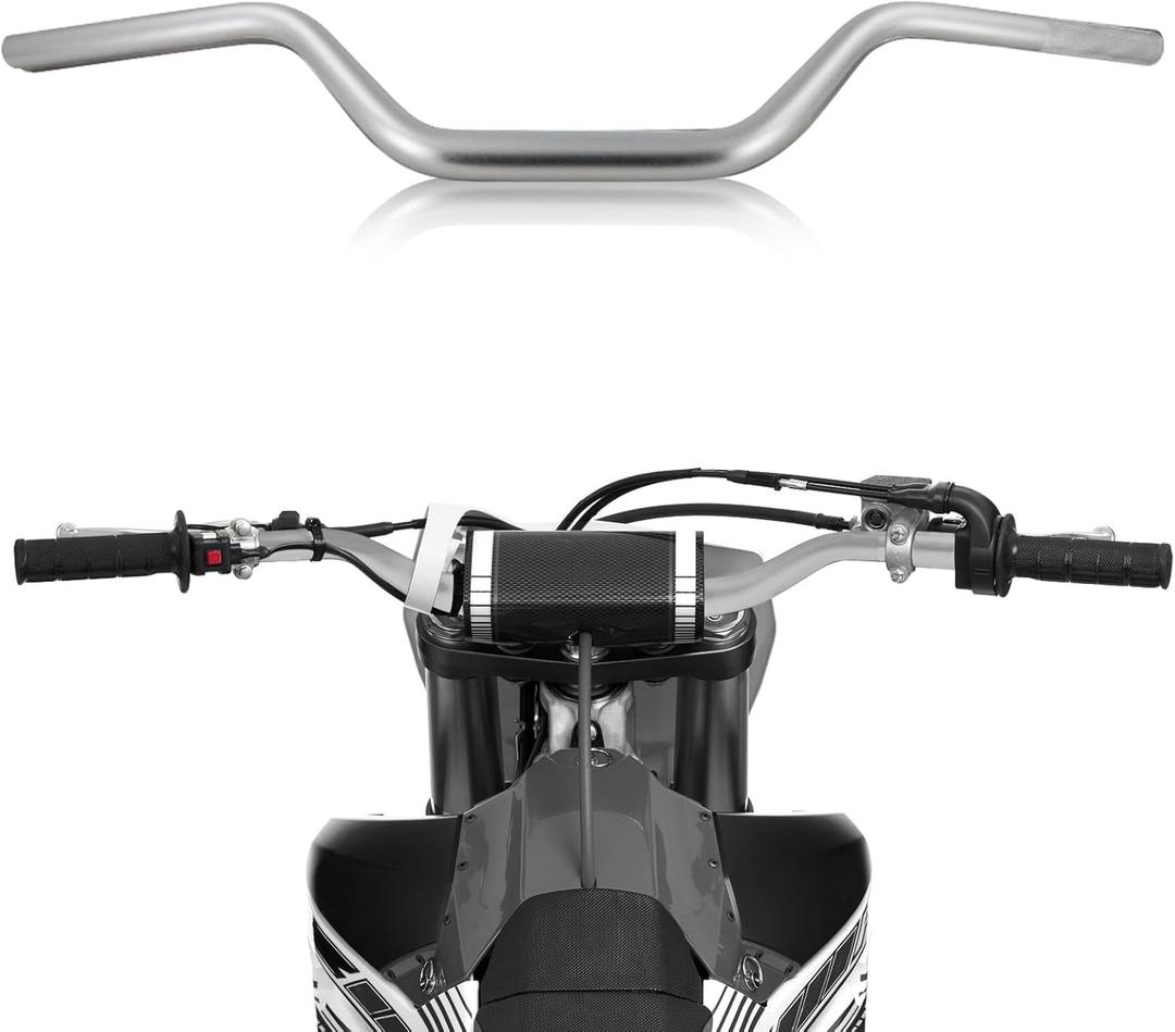 Dirt Bike Handlebars Motorcycle Handle bars 1 1/8" 28mm 120mm Rise CNC Universal For Dirt Pit Bike ATV ADV Supermoto Enduro Motocross Motorcycle Off Road Silver (sliver)