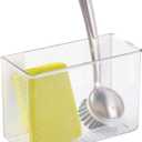 iDesign AFFIXX Plastic Wall Mount Organizer for Kitchen, Bathroom, Office, Bedroom, Garage, Craft Room, 3.5" x 8" x 5.5", Clear