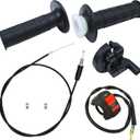 Strongthium 7/8" 50inch Mini Bike Throttle Cable Kit for Coleman CT200U CT200U-EX BT200 Predator 196 212 Baja Mb165 Mb200 SSR125 CRF50 Pit Dirt Bike ATV Quad & Handle Grips On Off Switch Adjustable