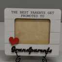 The Best Parents Get Promoted To Grandparents Picture Frame - Grandkids Photo Frame For New Grandparents Gifts - Pregnancy Announcement For Grandma, Grandpa - Fist Time Grandma, Grandpa To Be Gift
