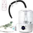 Reptile Humidifier Fogger - 4L Reptile Fogger with Humidity Control Sensor, Timer & 3 Adjustable Mist Levels, Touch & Remote Control, Reptile Mister for Reptiles Amphibians Snake Herps (White)