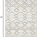 jinchan Moroccan 8x10 Area Rugs for Living Room - Machine Washable Soft Modern Geometric Stain Resistant Ultra-Thin Low-Pile Large Rug Non-Slip Carpet for Bedroom Kitchen Dining Room (8x10ft, Taupe)