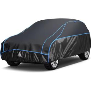 Hail Protector Car Cover for SUV, Anti Hail Car Covers Thick Multi-Layered EVA Outdoor, Hail Proof Car Cover All Weather, Hail Protection Padded Fit SUV Jeep (Length 191 to 201 inch) (Black Blue)