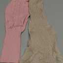 2 Pieces Hot Water Bottle Cover Soft Cover Only Knitted Hot Water Bottle Sweater for Winter Compress and Cold Therapy, Menstrual Cramps, Neck, Shoulder Pain Relief(Pink, Khaki)