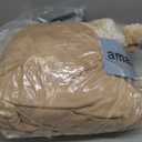 Cozy Bliss Faux Fur Throw Blanket for Couch, Cozy Warm Plush Striped Blanket for Sofa Bedroom Living Room, 50 * 60 Inches Tiedye Khaki