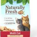 Naturally Fresh Cat Litter Made From Walnut Shells, Unscented, Multi-Cat, Upcycled, Low Dust, Sustainable, 26 Lbs