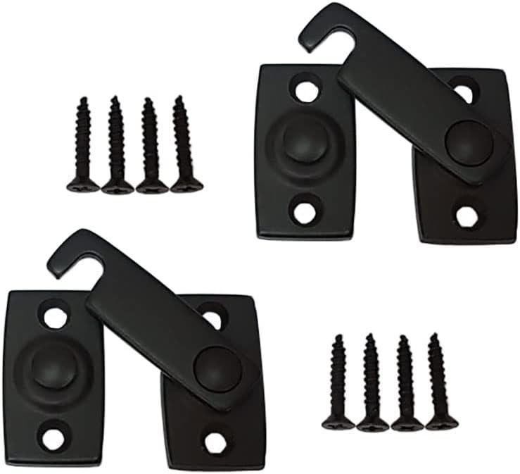 QCAA Solid Brass Shutter Bar/Door Latch, 7/8" x 2-3/32", ORB US10B (Oil-Rubbed Bronze), 2 Pack, Made in Taiwan