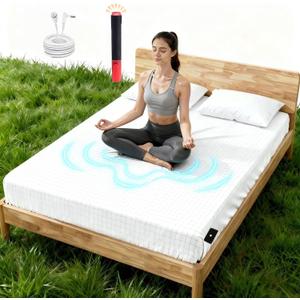 Grounding Sheets, 20% Pure Silver Fiber + 80% Organic Cotton, Grounded Sheet Earth Connected Bedding Fitted Earth Sheets
