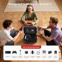 Lmcpa Storage Case for Nintendo Switch 2,Protective Hard Travel Carry Case for Switch 2 Camera,Console,Pro Controller and Other Switch 2 Accessories with 22 Game Cartridges and Shoulder Strap,Black