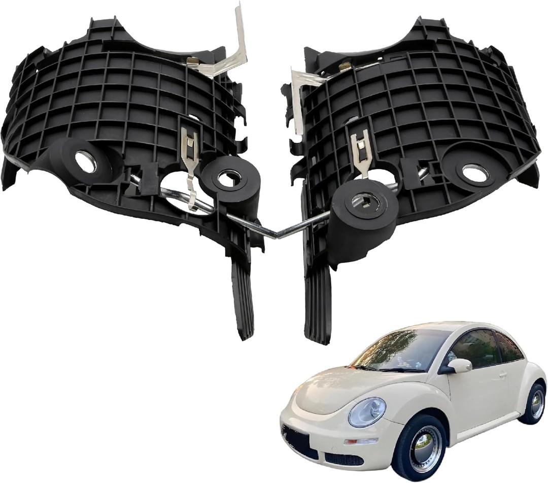 Headlight Mounting Housing Bracket Left and Right Side Fit for VW Volkswagen Beetle 2-Door 2006 2007 2008 2009 2010, Replaces Part Number 1C0941053 1C0941054 1C0-941-054 1C0-941-053